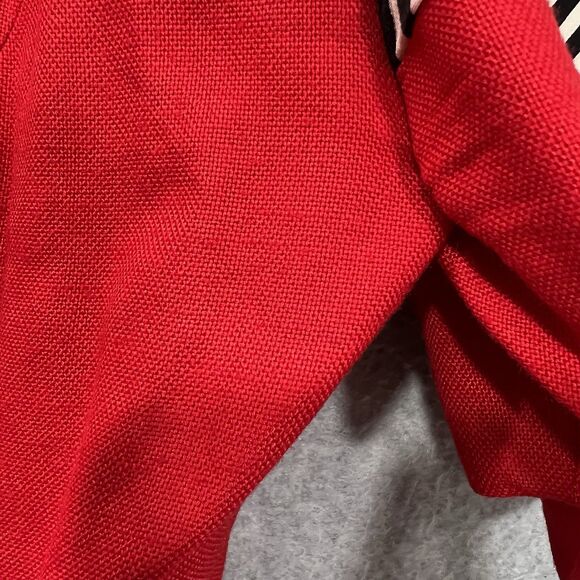 VINTAGE Richard Warren RED Short Sleeve Jacket Sz 6 double breasted 80s - Picture 12 of 16